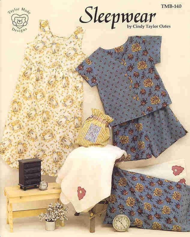 Sleepwear by Cindy Taylor Oates. A book for gowns, boxer shorts, pillow case or gift bag.