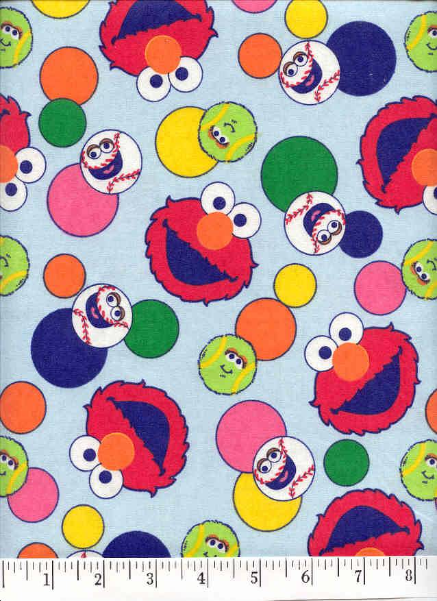 Enjoy one of our favorite Sesame Street characters Elmo, on this soft flannel fabric.