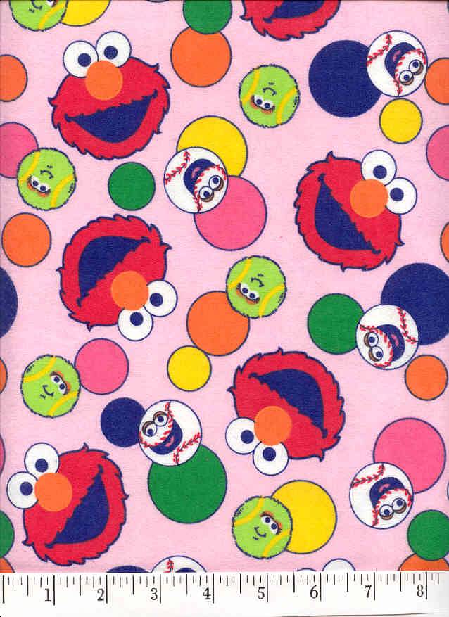 Enjoy one of our favorite Sesame Street characters Elmo, on this soft flannel fabric.