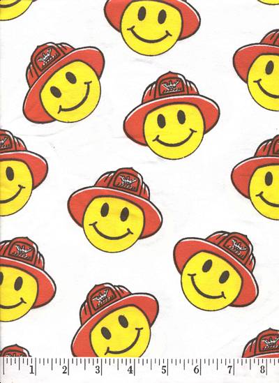 Smiley face Fireman flannel.