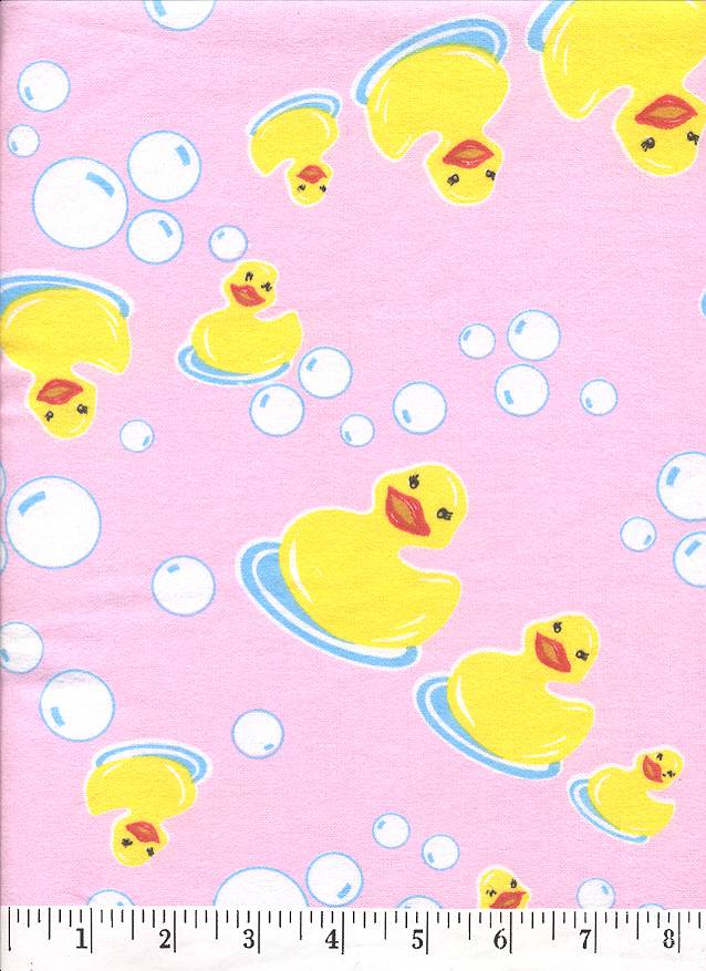 Little Rubber Ducks on a pink background.