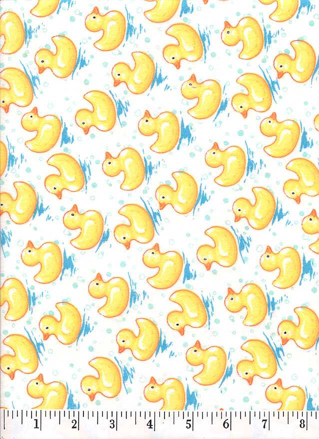 Little Rubber Ducks on a white background.