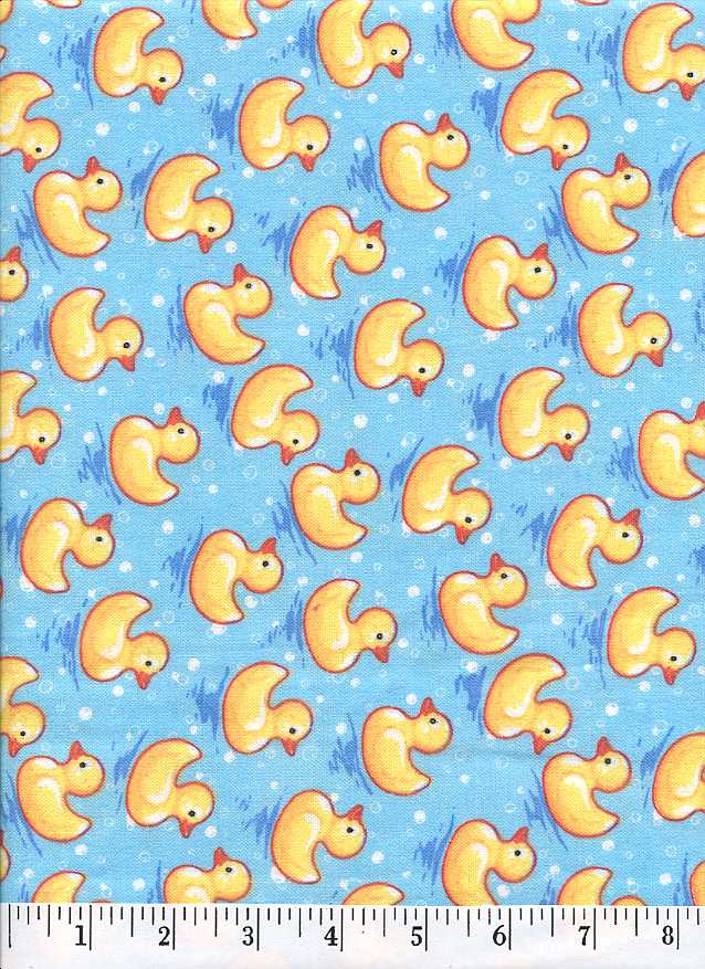 Rubber Duck on a Pastel Blue Background