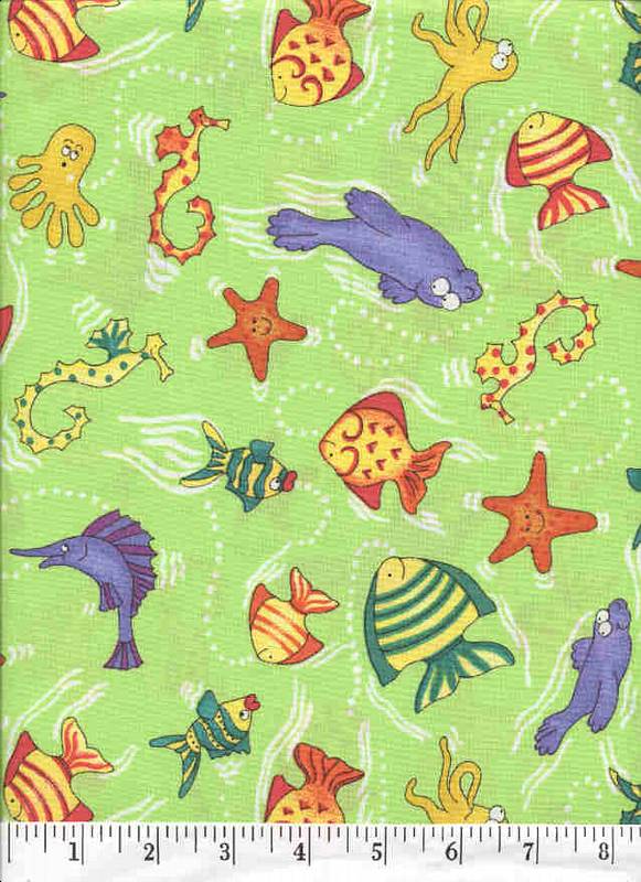 These little friends of the sea are great for a childs quilt.