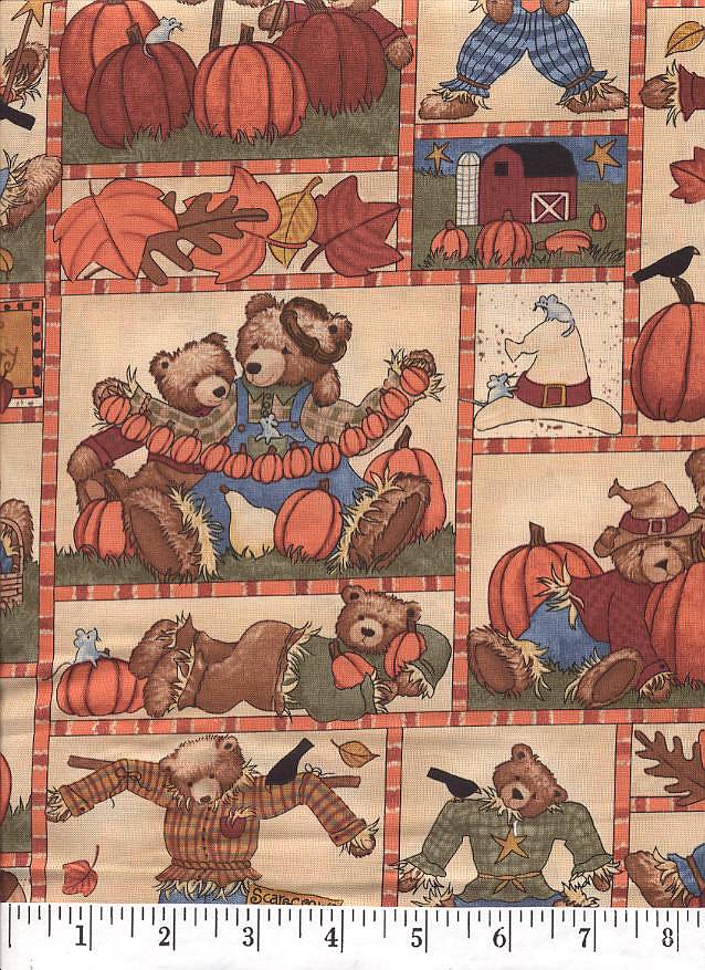 Bears in their fall finery ready for the Autumn harvest.