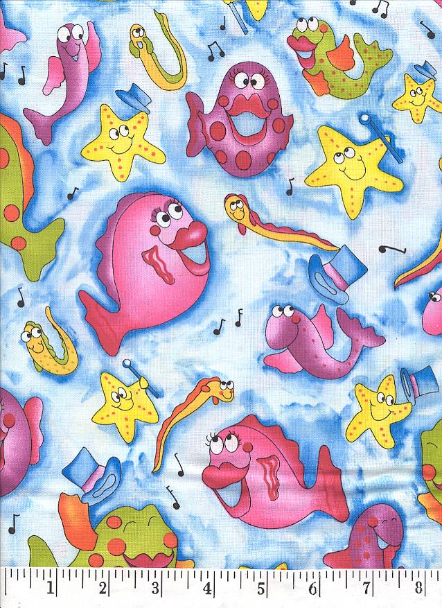 These little friends of the sea are great for a childs quilt.