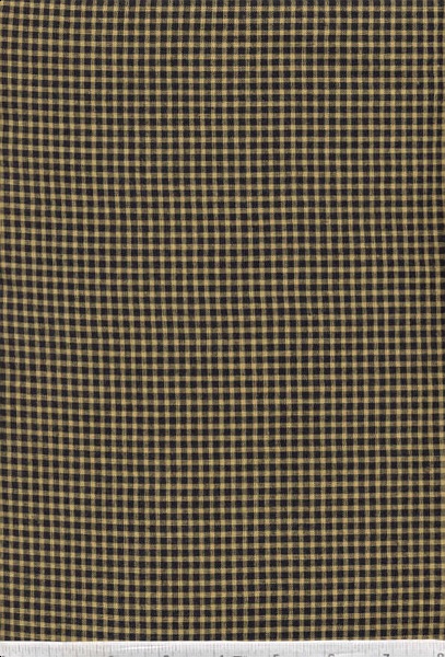 Small yellow and black check cotton fabric. 43/44