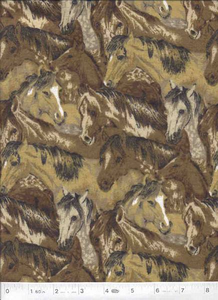 Beautiful horses cover this super soft flannel fabric.