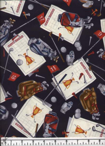 This fabric is dedicated to the great game of golf.